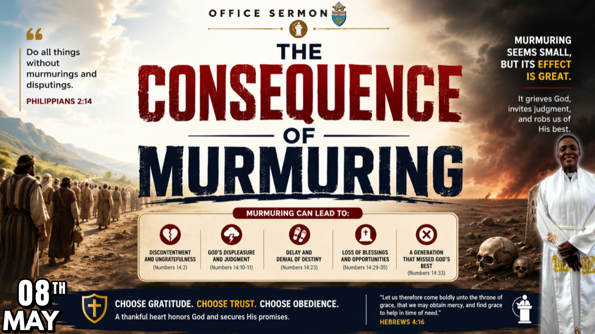 OFFICE SERMON: THE CONSEQUENCES OF MURMURING